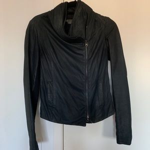 Vince navy leather jacket
